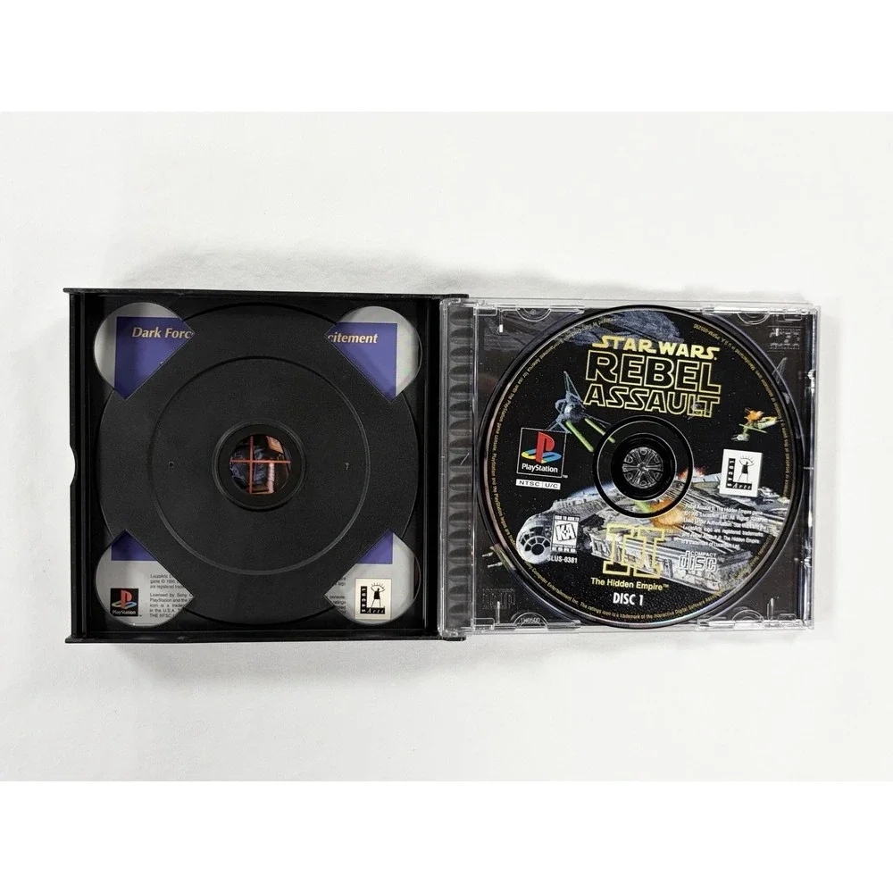 Star Wars Rebel Assault II The Hidden Empire‎ PS1 PlayStation 1 1996 Black Label